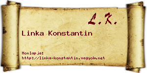 Linka Konstantin névjegykártya